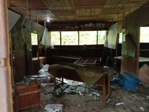 banjir long pada Desa Long Pada,Kecamatan Sungai Tubu, Malinau, Kaltara