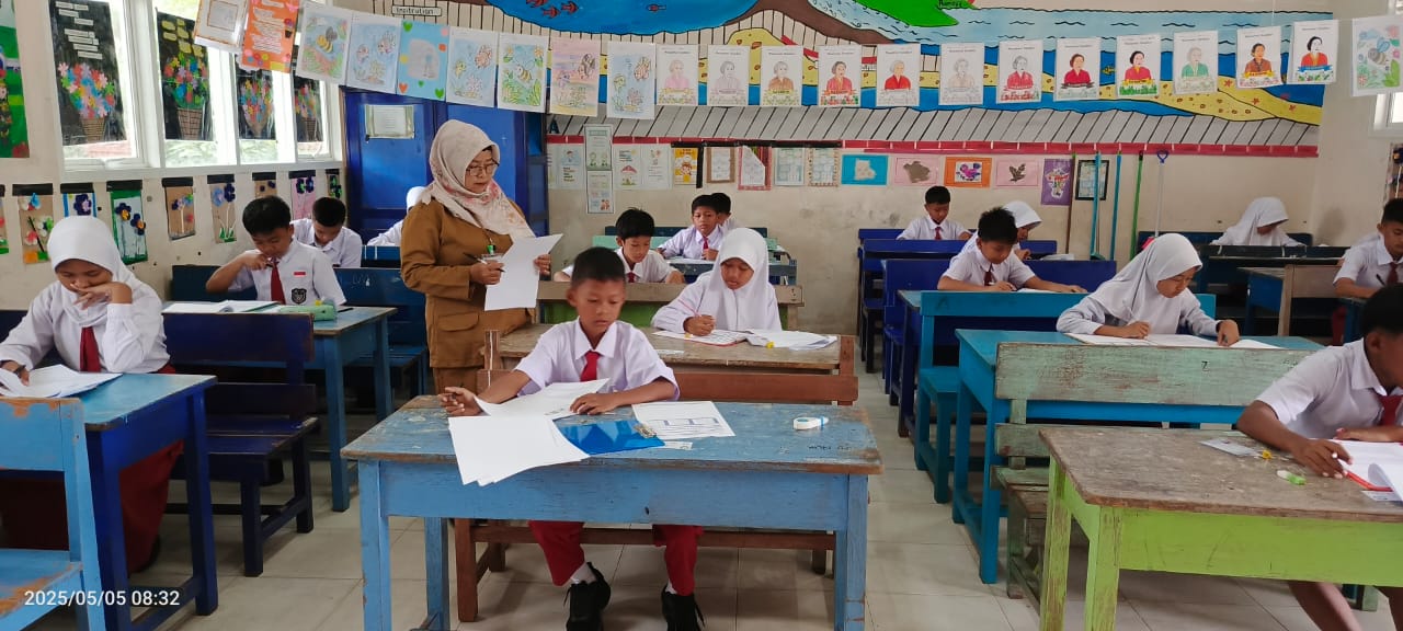 Salah satu sekolah yang mengikuti Ujian Akhir Sekolah (UAS) tingkat SD dan SMP di Kabupaten Malinau Tahun Ajaran 2024/2025