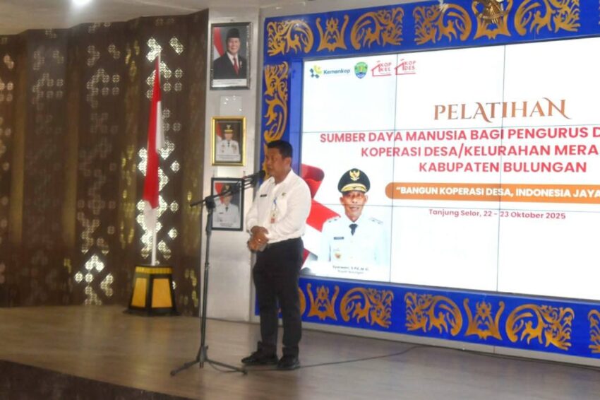 Pelatihan SDM Kopdes/Kopkel Merah Putih. Pelatihan SDM bagi Pengurus dan Pengawas Koperasi Desa/Kelurahan Merah Putih, yang berlangsung di Ruang Tenguyun, Lantai II Kantor Bupati Bulungan.