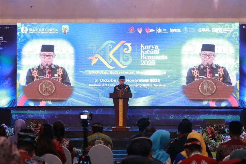 Event Karya Kreatif Benuanta 2025. Wakil Wali Kota Tarakan, Ibnu Saud Is, mengajak pelaku UMKM untuk terus berinovasi dan menjaga daya saing di era ekonomi digital dalam kegiatan Karya Kreatif Benuanta (KKB) 2025, yang digelar di TACC Tarakan, Jumat (31/10/2025).