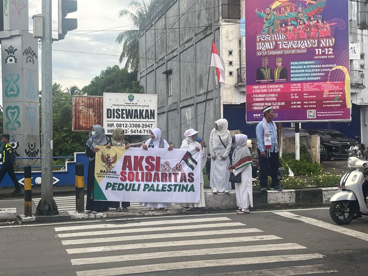 WhatsApp Image 2025-10-19 at 13.06.06 teraskaltara.id- Aksi solidaritas untuk Palestina kembali digelar di Kota Tarakan