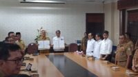 Penandatangan MoU. Langkah nyata menuju pemerintahan yang bersih — Bupati Wempi W. Mawa bersama BPKP Kaltara menandatangani nota kesepakatan penguatan tata kelola pemerintahan daerah, Senin (3/11/2025).