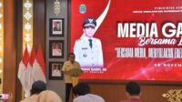 Pemkab Nunukan. Wakil Bupati Nunukan Hermanus dalam kegiatan Media Gathering bersama insan media, Kamis (6/11/2025). Pemerintah daerah menekankan pentingnya sinergi dengan media dalam menjaga arus informasi publik yang akurat dan konstruktif.