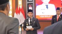 Pemkab Nunukan. Bupati Nunukan H. Irwan Sabri, S.E. saat memimpin pelantikan 17 Pejabat Pimpinan Tinggi Pratama di lingkungan Pemerintah Kabupaten Nunukan, Senin (10/11/2025).