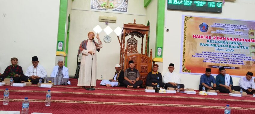 Haul Kedua Panembahan Raja Tuo digelar dengan pembacaan ayat suci, doa, dan tausiah sebagai bentuk penghormatan terhadap leluhur dan pelestarian tradisi Tidung.