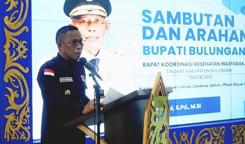Bupati Bulungan, Syarwani, menegaskan pentingnya kolaborasi lintas sektor dalam menghadapi tantangan kesehatan daerah pada pembukaan Rakor Kesehatan Masyarakat