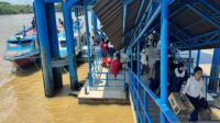 Suasana keberangkatan dan ketibaan penumpang speedboat di Pelabuhan Kayan II Tanjung Selor, Kabupaten Bulungan, Provinsi Kalimantan Utara, Kamis (14/5/2026). (ANTARA/Agus Salam)